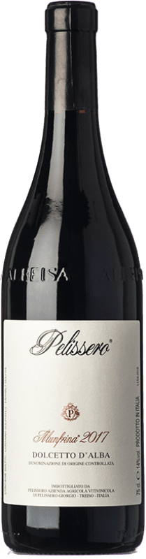 11,95 € 免费送货 | 红酒 Pelissero Munfrina D.O.C.G. Dolcetto d'Alba 皮埃蒙特 意大利 Dolcetto 瓶子 75 cl