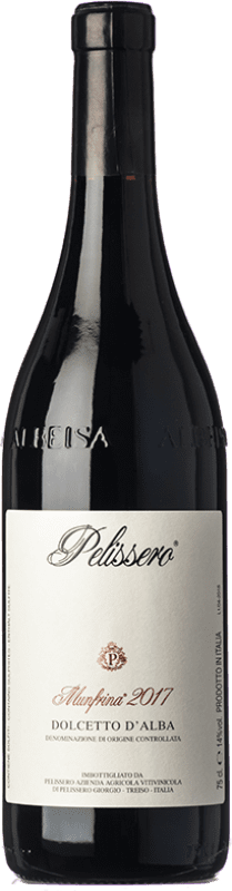 12,95 € Envio grátis | Vinho Tinto Pelissero Munfrina D.O.C.G. Dolcetto d'Alba Piemonte Itália Dolcetto 75 cl