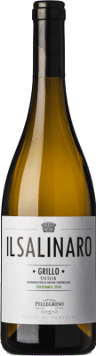12,95 € Free Shipping | White wine Cantine Pellegrino Il Salinaro D.O.C. Sicilia Sicily Italy Grillo Bottle 75 cl