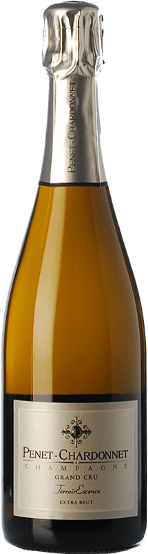 76,95 € Kostenloser Versand | Weißer Sekt Penet-Chardonnet Grand Cru Terroir Essence Extra Brut A.O.C. Champagne Champagner Frankreich Pinot Schwarz, Chardonnay Flasche 75 cl