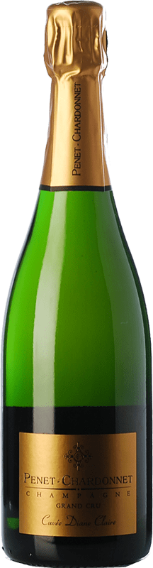 142,95 € Envío gratis | Espumoso blanco Penet-Chardonnet Grand Cru Diane Claire Extra Brut Gran Reserva A.O.C. Champagne Champagne Francia Pinot Negro, Chardonnay Botella 75 cl
