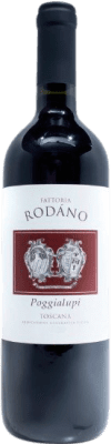 9,95 € Бесплатная доставка | Красное вино Fattoria Rodáno Poggialupi I.G.T. Toscana Тоскана Италия Merlot, Sangiovese бутылка 75 cl