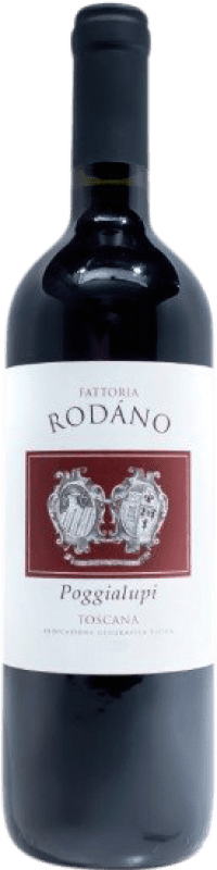 9,95 € Envio grátis | Vinho tinto Fattoria Rodáno Poggialupi I.G.T. Toscana Tuscany Itália Merlot, Sangiovese Garrafa 75 cl