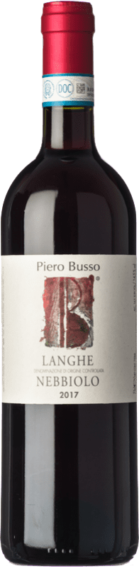 29,95 € Envío gratis | Vino tinto Piero Busso D.O.C. Langhe Piemonte Italia Nebbiolo Botella 75 cl