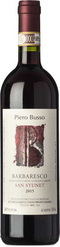 59,95 € Envio grátis | Vinho tinto Piero Busso San Stunet D.O.C.G. Barbaresco Piemonte Itália Nebbiolo Garrafa 75 cl