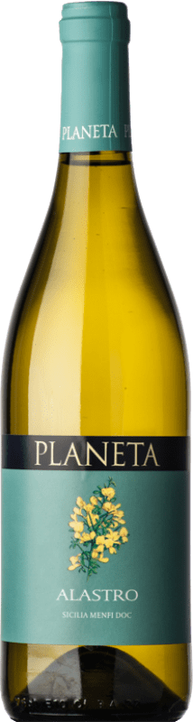 13,95 € Spedizione Gratuita | Vino bianco Planeta Alastro D.O.C. Menfi Sicilia Italia Sauvignon, Grecanico Dorato Bottiglia 75 cl