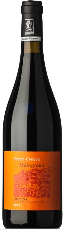 26,95 € Spedizione Gratuita | Vino rosso Concori Melograno I.G.T. Toscana Toscana Italia Syrah Bottiglia 75 cl