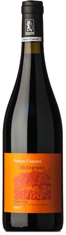 25,95 € Spedizione Gratuita | Vino rosso Concori Melograno I.G.T. Toscana Toscana Italia Syrah Bottiglia 75 cl