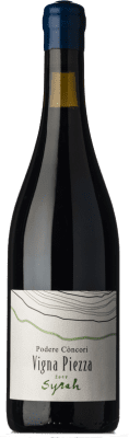 36,95 € Free Shipping | Red wine Concori Vigna Piezza I.G.T. Toscana Tuscany Italy Syrah Bottle 75 cl