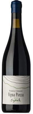 38,95 € Envio grátis | Vinho Tinto Concori Vigna Piezza I.G.T. Toscana Tuscany Itália Syrah 75 cl