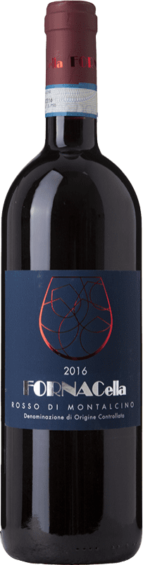 19,95 € Spedizione Gratuita | Vino rosso Fornacella D.O.C. Rosso di Montalcino Toscana Italia Sangiovese Bottiglia 75 cl