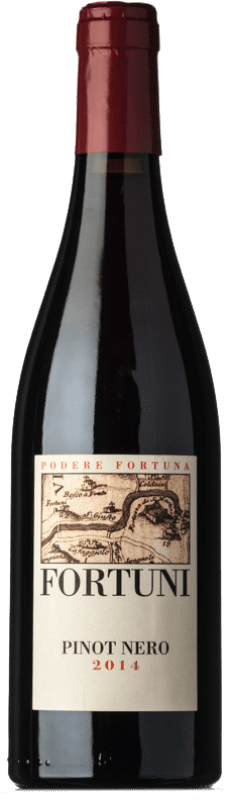 34,95 € Free Shipping | Red wine Fortuna Fortuni I.G.T. Toscana Tuscany Italy Pinot Black Bottle 75 cl