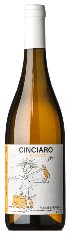14,95 € 免费送货 | 白酒 La Brigata Cinciaro Bianco D.O.C. Abruzzo 阿布鲁佐 意大利 Bacca White 瓶子 75 cl