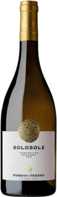 22,95 € Free Shipping | White wine Poggio al Tesoro Solosole D.O.C. Bolgheri Tuscany Italy Vermentino Bottle 75 cl