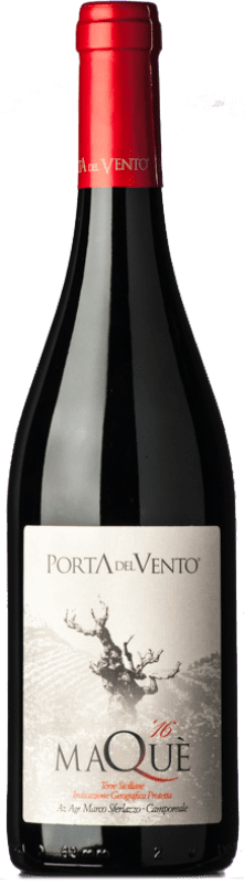 24,95 € Free Shipping | Red wine Porta del Vento Maqué I.G.T. Terre Siciliane Sicily Italy Nero d'Avola, Perricone Bottle 75 cl