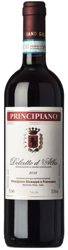 10,95 € 免费送货 | 红酒 Principiano D.O.C.G. Dolcetto d'Alba 皮埃蒙特 意大利 Dolcetto 瓶子 75 cl