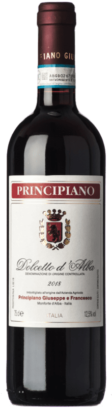 10,95 € Spedizione Gratuita | Vino rosso Principiano D.O.C.G. Dolcetto d'Alba Piemonte Italia Dolcetto Bottiglia 75 cl