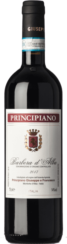 13,95 € Envío gratis | Vino Tinto Principiano D.O.C. Barbera d'Alba Piemonte Italia Barbera 75 cl