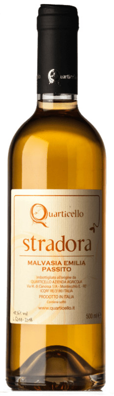 39,95 € 免费送货 | 甜酒 Quarticello Passito Stradora I.G.T. Emilia Romagna 艾米利亚 - 罗马涅 意大利 Malvasia di Candia Aromatica 瓶子 Medium 50 cl