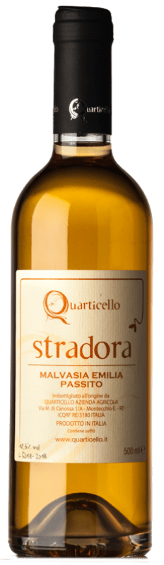 29,95 € Kostenloser Versand | Süßer Wein Quarticello Passito Stradora I.G.T. Emilia Romagna Emilia-Romagna Italien Malvasia di Candia Aromatica Medium Flasche 50 cl