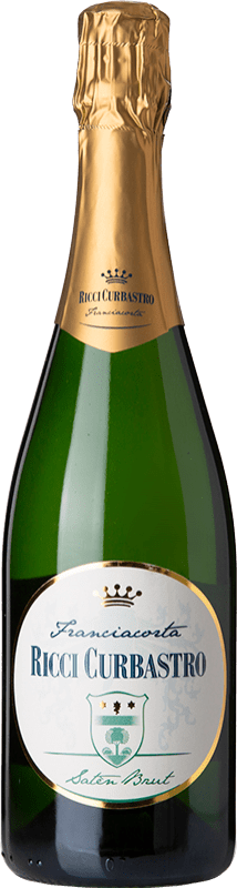 25,95 € 免费送货 | 白起泡酒 Ricci Curbastro Satèn 香槟 D.O.C.G. Franciacorta 伦巴第 意大利 Chardonnay 瓶子 75 cl