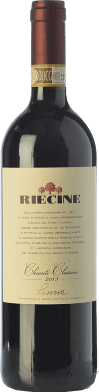 42,95 € 送料無料 | 赤ワイン Riecine 予約 D.O.C.G. Chianti Classico トスカーナ イタリア Sangiovese ボトル 75 cl