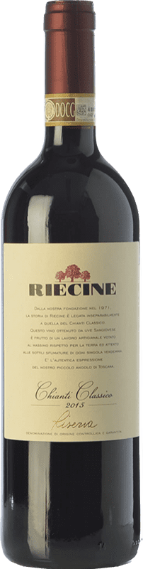 44,95 € Envoi gratuit | Vin rouge Riecine Réserve D.O.C.G. Chianti Toscane Italie Sangiovese Bouteille 75 cl