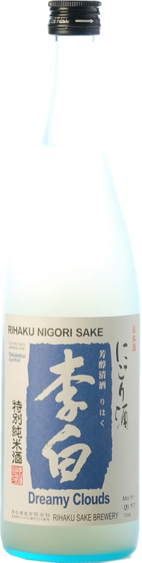 36,95 € Kostenloser Versand | Sake Rihaku Shuzo Nigori Dreamy Clouds Japan Flasche 72 cl