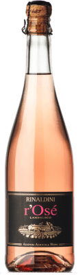 11,95 € Envio grátis | Espumante rosé Rinaldini Lambrusco Frizzante R'Osé I.G.T. Emilia Romagna Emília-Romanha Itália Lambrusco Salamino, Lambrusco Marani Garrafa 75 cl