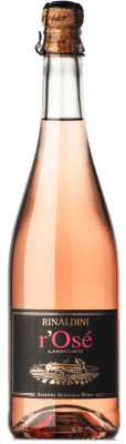 11,95 € 免费送货 | 玫瑰气泡酒 Rinaldini Lambrusco Frizzante R'Osé I.G.T. Emilia Romagna 艾米利亚 - 罗马涅 意大利 Lambrusco Salamino, Lambrusco Marani 瓶子 75 cl
