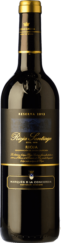 8,95 € 免费送货 | 红酒 Rioja Santiago 预订 D.O.Ca. Rioja 拉里奥哈 西班牙 Tempranillo 瓶子 75 cl