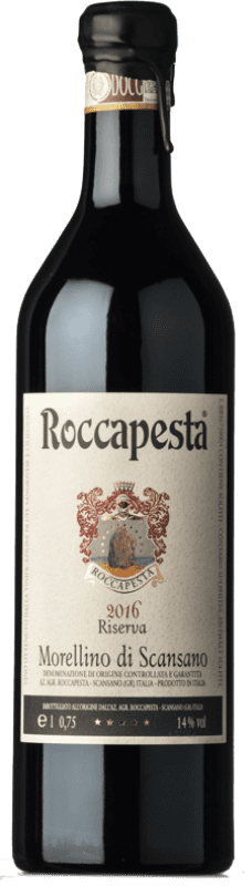 34,95 € Free Shipping | Red Wine Roccapesta Reserve — Aged D.O.C.G. Morellino di Scansano Tuscany Italy Sangiovese, Ciliegiolo, Bacca Bottle 75 cl
