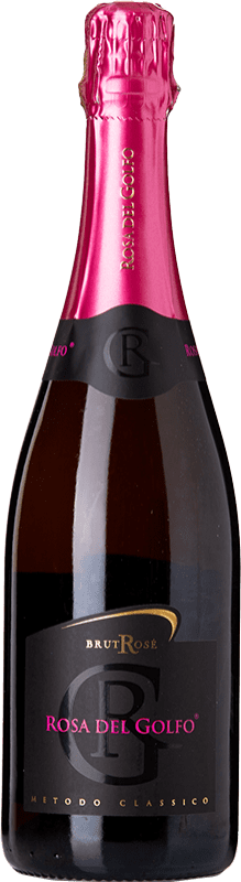 29,95 € 免费送货 | 玫瑰气泡酒 Rosa del Golfo Metodo Classico Rosé 香槟 I.G.T. Puglia 普利亚大区 意大利 Negroamaro, Chardonnay 瓶子 75 cl