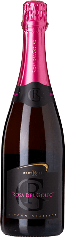 31,95 € Kostenloser Versand | Rosé Sekt Rosa del Golfo Brut — Herb Klassisch, Rosé I.G.T. Puglia Apulien Italien Negroamaro, Chardonnay Flasche 75 cl