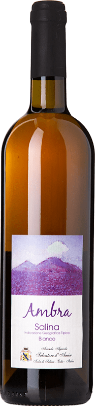 22,95 € Spedizione Gratuita | Vino bianco Salvatore D'Amico Ambra I.G.T. Salina Sicilia Italia Nerello Mascalese, Insolia, Catarratto Bottiglia 75 cl