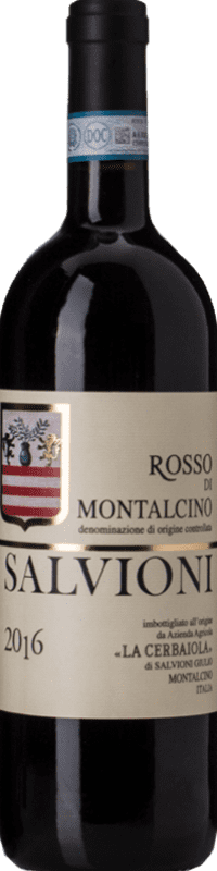 57,95 € Spedizione Gratuita | Vino rosso Salvioni D.O.C. Rosso di Montalcino Toscana Italia Sangiovese Bottiglia 75 cl