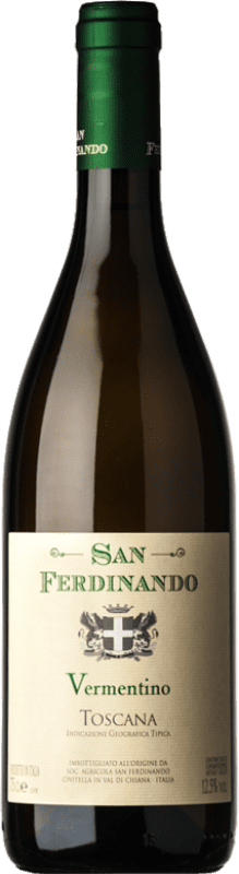 12,95 € Spedizione Gratuita | Vino bianco San Ferdinando I.G.T. Toscana Toscana Italia Vermentino Bottiglia 75 cl