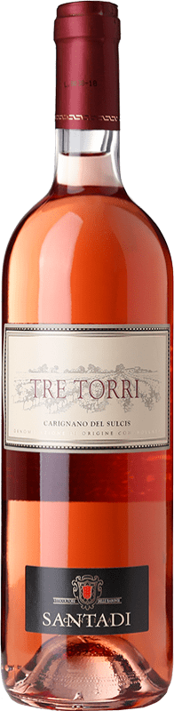 7,95 € Free Shipping | Rosé Wine Santadi Tre Torri D.O.C. Carignano del Sulcis Sardegna Italy Cariñena — Carignan 75 cl