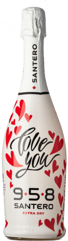 8,95 € Envoi gratuit | Vin Mousseux Blanc Santero 958 Love Extra Dry — Extra-Sec D.O.C. Piedmont Piémont Italie Bacca Bouteille 75 cl