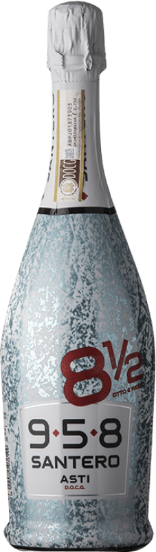 9,95 € 免费送货 | 白起泡酒 Santero 958 Secco 香槟 D.O.C.G. Asti 皮埃蒙特 意大利 Muscat White 瓶子 75 cl