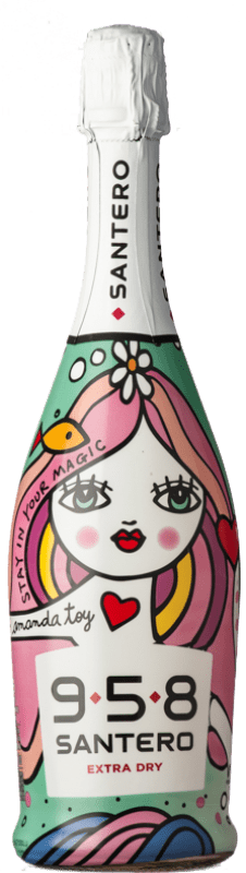 9,95 € Envoi gratuit | Vin Mousseux Blanc Santero 958 Amanda Toy Magic Extra Dry — Extra-Sec D.O.C. Piedmont Piémont Italie Bacca Bouteille 75 cl