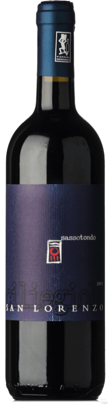 44,95 € Kostenloser Versand | Rotwein Sassotondo Sanlorenzo D.O.C. Maremma Toscana Toskana Italien Ciliegiolo Flasche 75 cl