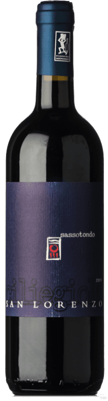 46,95 € Envío gratis | Vino tinto Sassotondo Sanlorenzo D.O.C. Maremma Toscana Toscana Italia Ciliegiolo Botella 75 cl