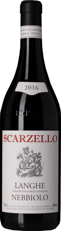 19,95 € Free Shipping | Red wine Scarzello D.O.C. Langhe Piemonte Italy Nebbiolo Bottle 75 cl