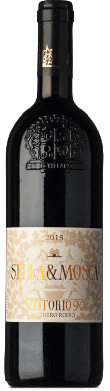 49,95 € Free Shipping | Red wine Sella e Mosca Rosso Vittorio 90 D.O.C. Alghero Sardegna Italy Cabernet Sauvignon, Cannonau, Bacca Red Bottle 75 cl
