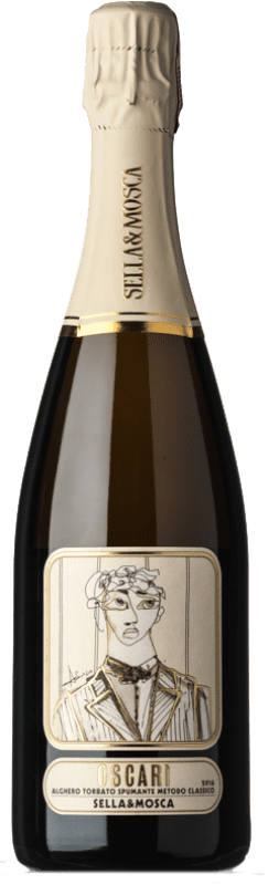 33,95 € Envoi gratuit | Vin Mousseux Blanc Sella e Mosca Oscarì Brut Classique D.O.C. Alghero Sardaigne Italie 75 cl