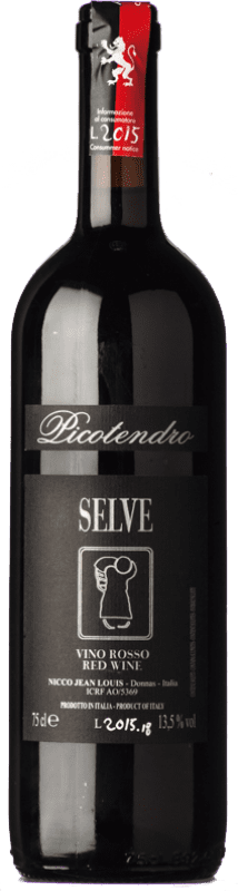 43,95 € Envío gratis | Vino tinto Selve Picotendro D.O.C. Valle d'Aosta Valle d'Aosta Italia Nebbiolo Botella 75 cl