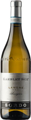 11,95 € Free Shipping | White wine Sordo Garblet Sué D.O.C. Langhe Piemonte Italy Sauvignon Bottle 75 cl