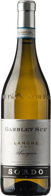 13,95 € Envio grátis | Vinho branco Sordo Garblet Sué D.O.C. Langhe Piemonte Itália Sauvignon Garrafa 75 cl