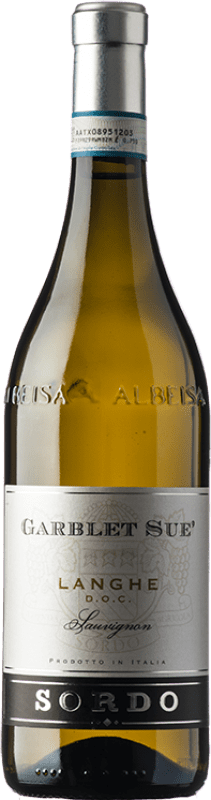 13,95 € Free Shipping | White wine Sordo Garblet Sué D.O.C. Langhe Piemonte Italy Sauvignon Bottle 75 cl